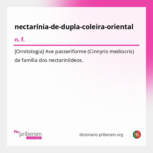 Significado de nectarínia-de-dupla-coleira-oriental