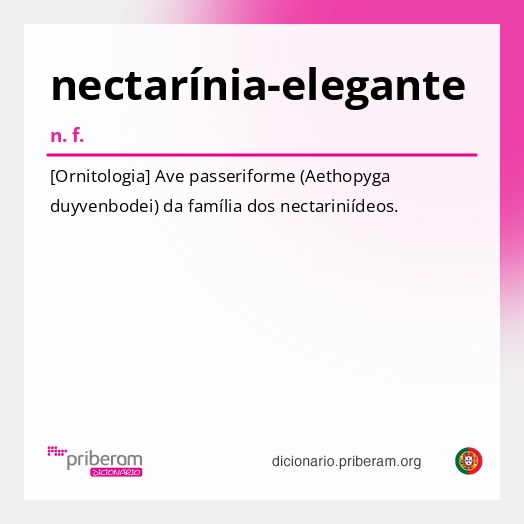 Significado de nectarínia-elegante