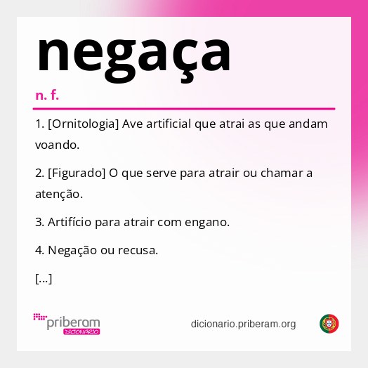 Significado de negaça