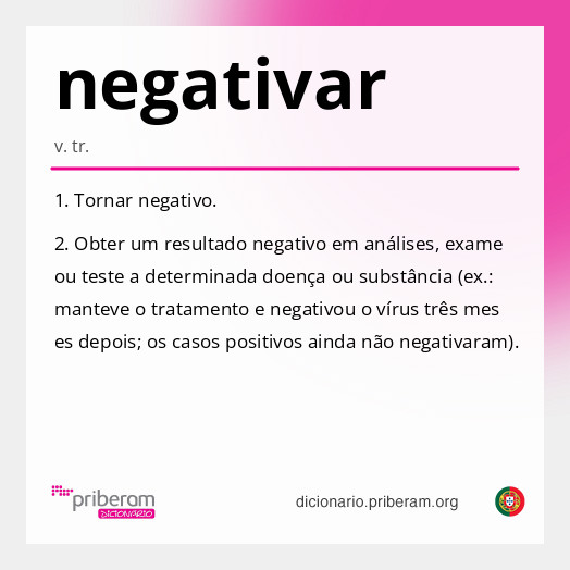 Significado de negativar