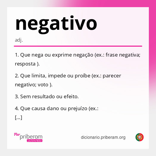 Significado de negativo