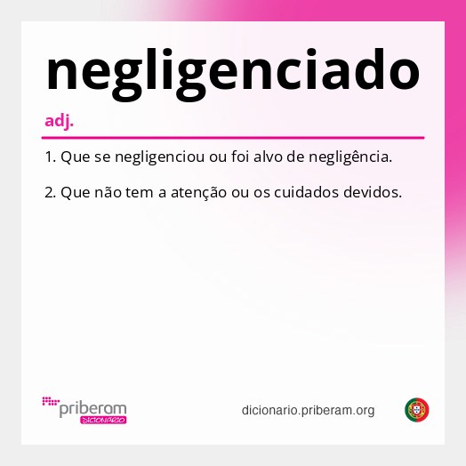 Significado de negligenciado