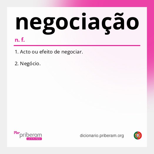 Significado de negociação