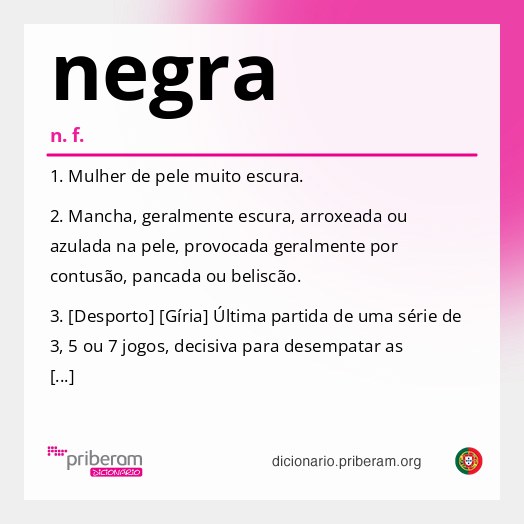 Significado de negra