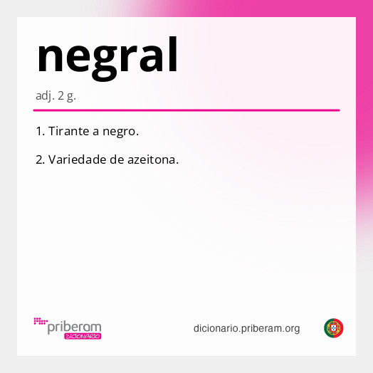 Significado de negral
