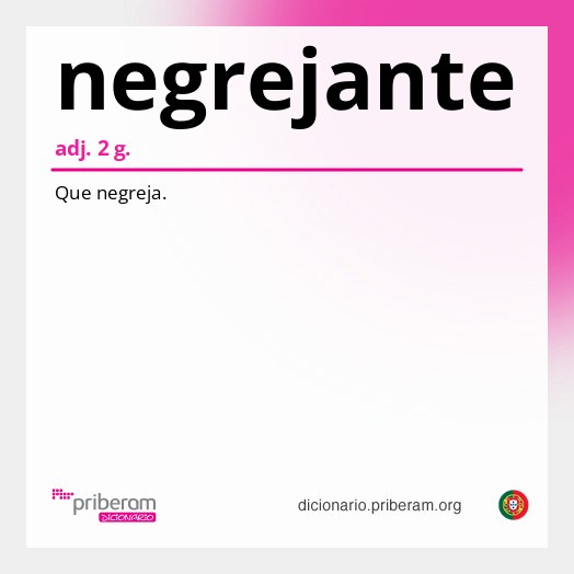 Significado de negrejante