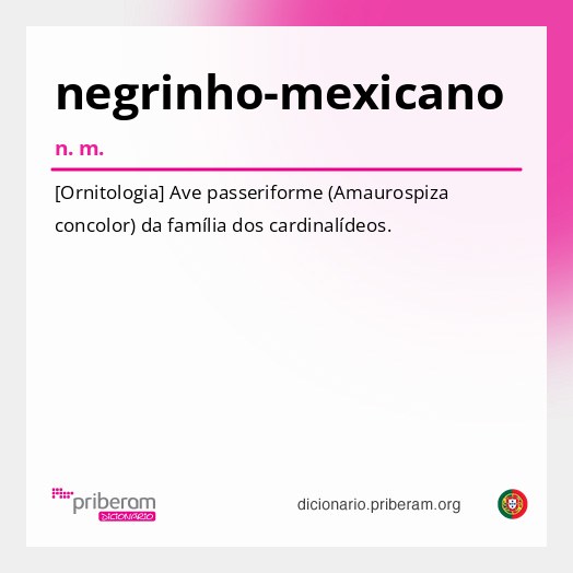 Significado de negrinho-mexicano