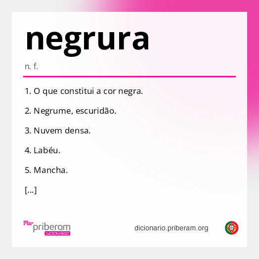 Significado de negrura