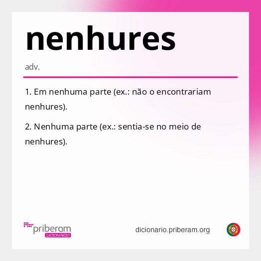 Significado de nenhures