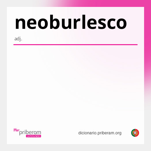 Significado de neoburlesco