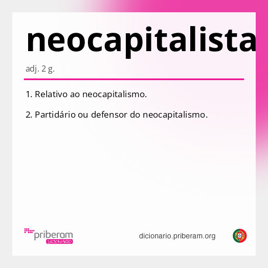Significado de neocapitalista