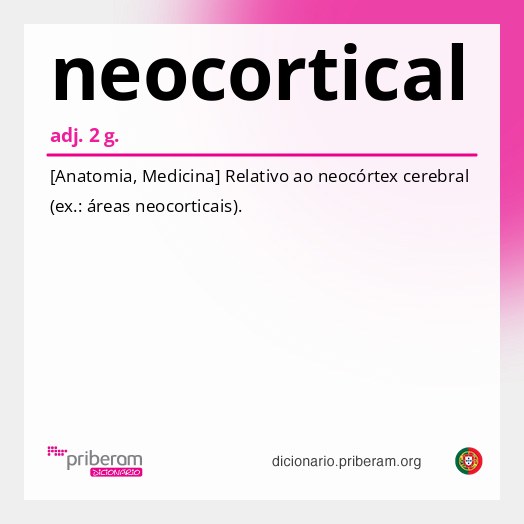 Significado de neocortical