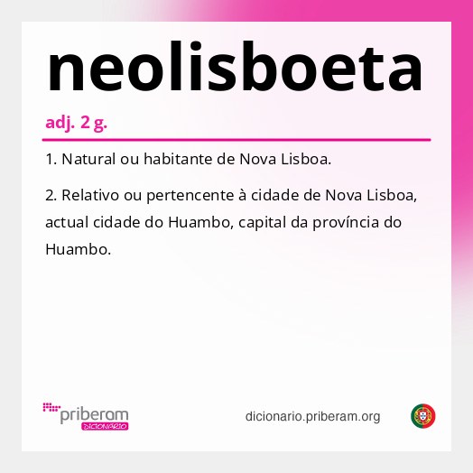 Significado de neolisboeta
