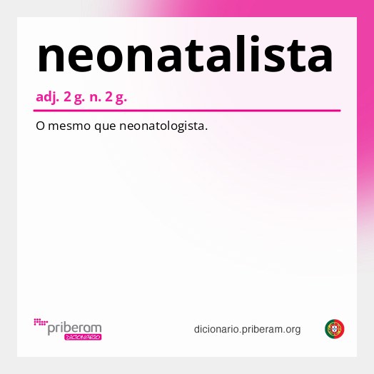 Significado de neonatalista