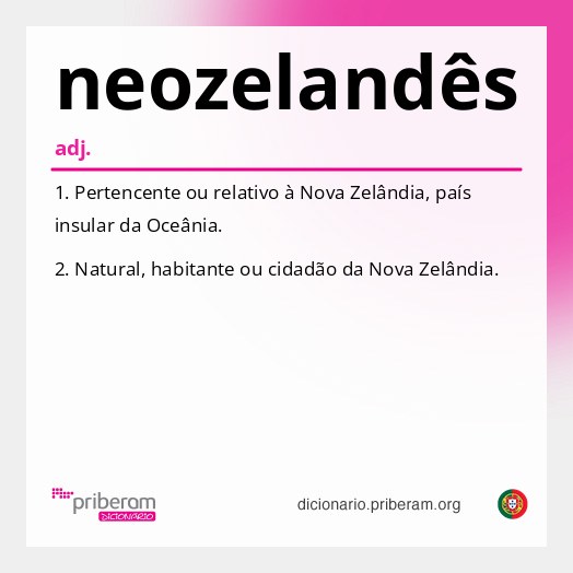 Significado de neozelandês