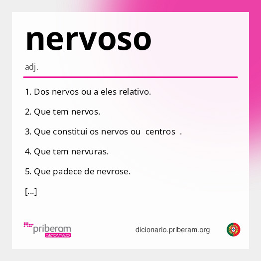 Significado de nervoso