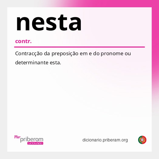 Significado de nesta