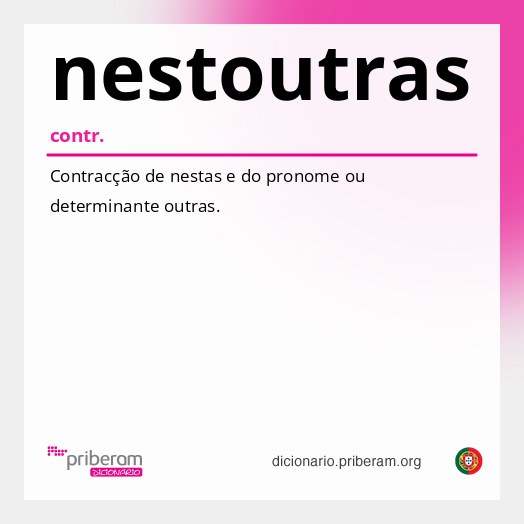 Significado de nestoutras