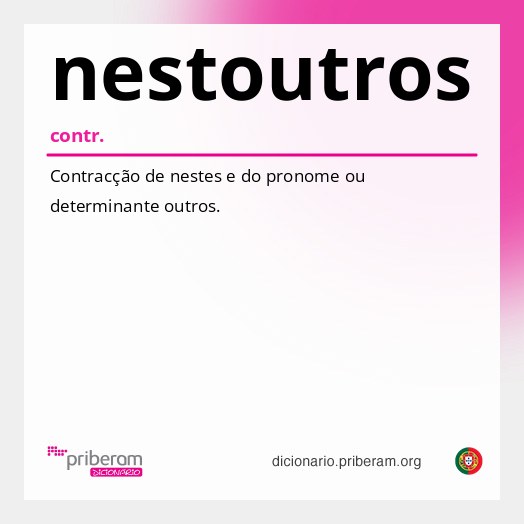 Significado de nestoutros