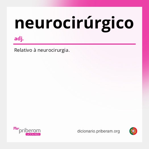 Significado de neurocirúrgico