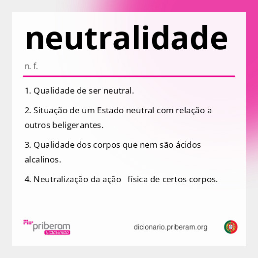 Significado de neutralidade