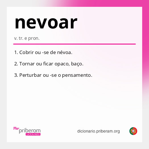 Significado de nevoar