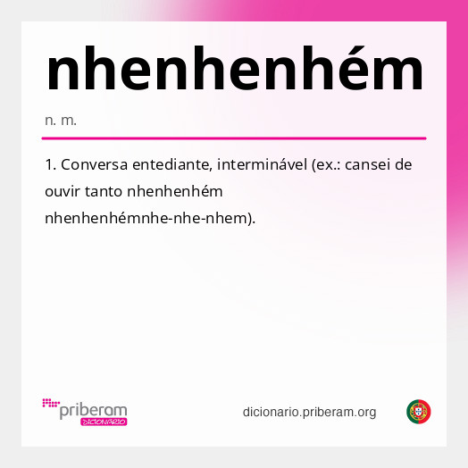 Significado de nhenhenhém
