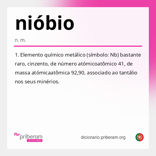 Significado de nióbio