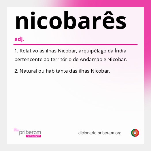 Significado de nicobarês