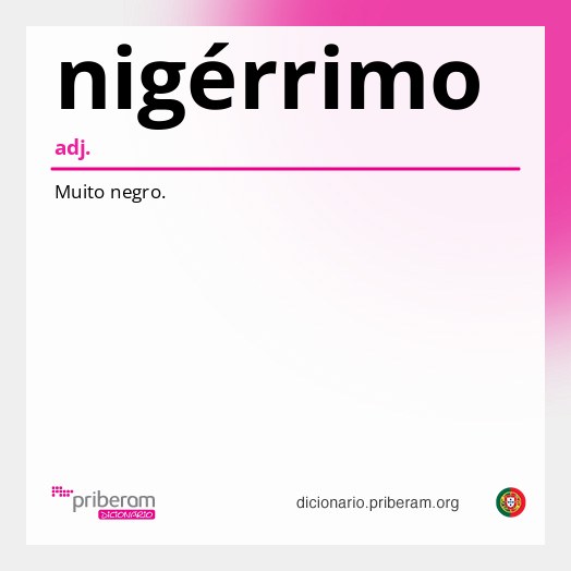 Significado de nigérrimo