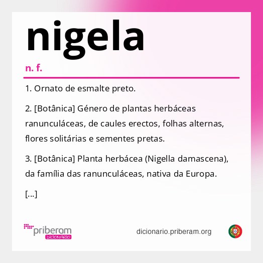 Significado de nigela