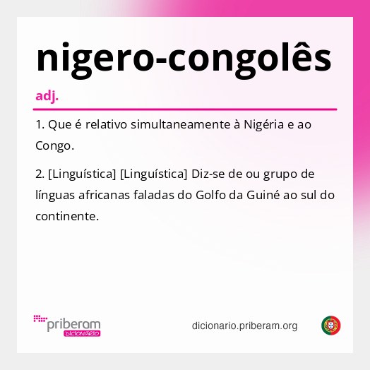 Significado de nigero-congolês