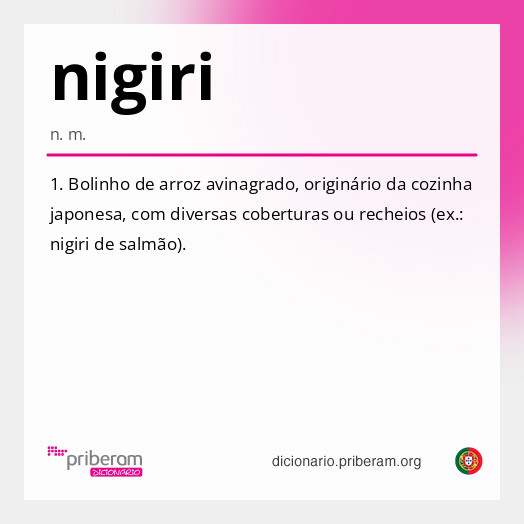 Significado de nigiri