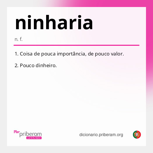 Significado de ninharia