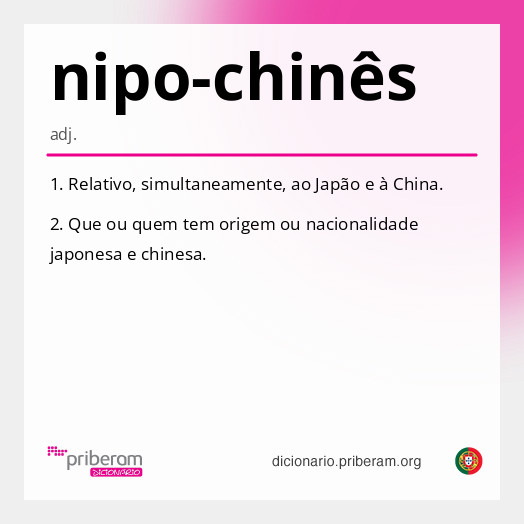 Significado de nipo-chinês