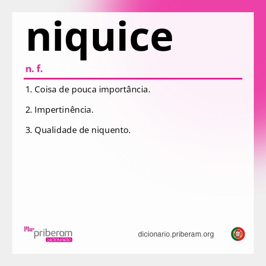 Significado de niquice