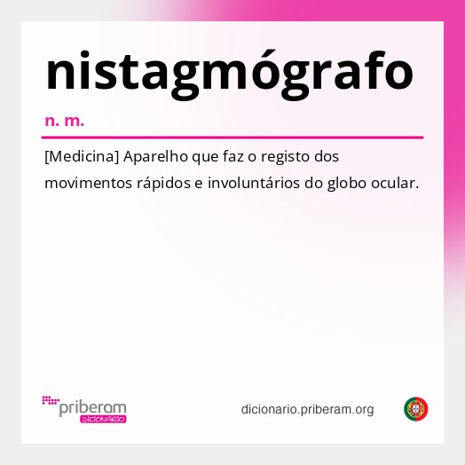 Significado de nistagmógrafo