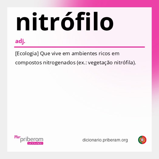 Significado de nitrófilo