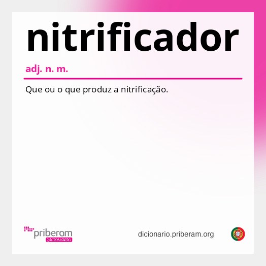 Significado de nitrificador