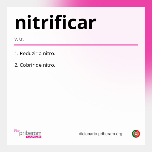 Significado de nitrificar