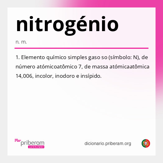 Significado de nitrogénio
