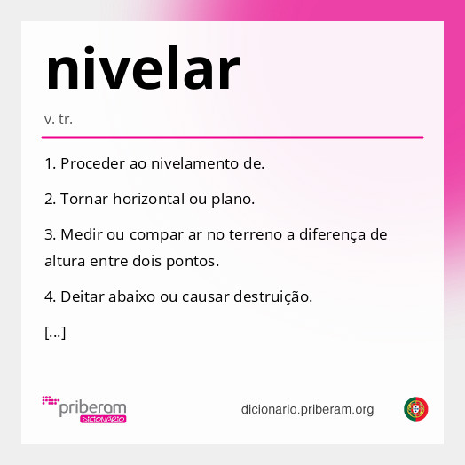 Significado de nivelar
