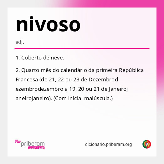 Significado de nivoso