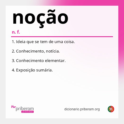 Significado de noção