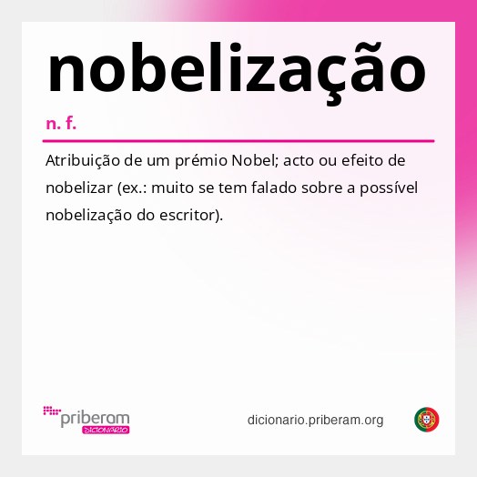 Significado de nobelização