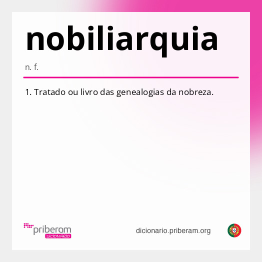 Significado de nobiliarquia