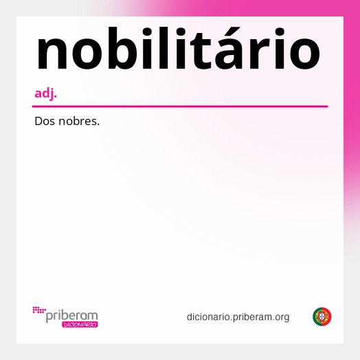 Significado de nobilitário