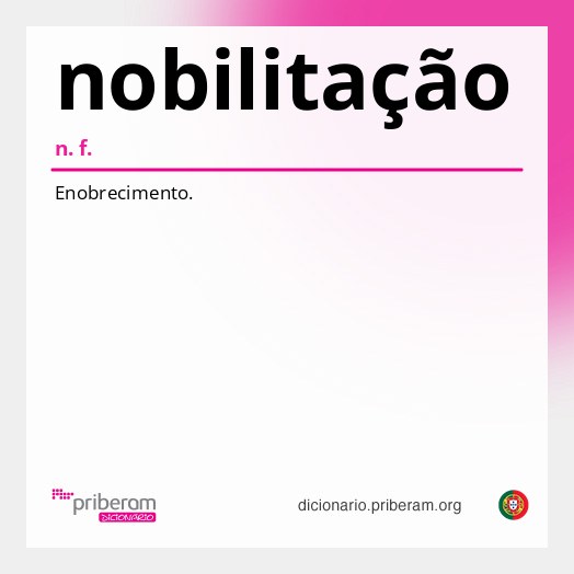 Significado de nobilitação