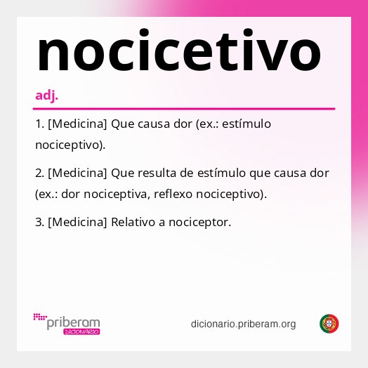 Significado de nocicetivo