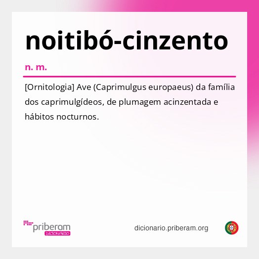 Significado de noitibó-cinzento